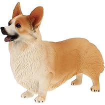 ULTNICE 1pc Mini Corgi Dog Figurine Standing Welsh Corgi Sculpture